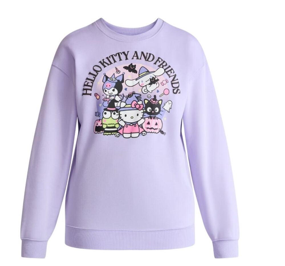 Hello Kitty and Friends Lavender Halloween Sweatshirt Sz XS